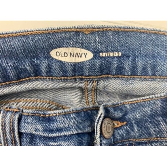 Old Navy Size 8 Womens Jeans Mid Rise Ankle Stretch Light Wash Paint Spl… - Picture 4 of 5
